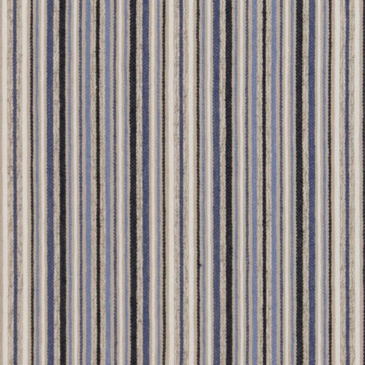Blue Made in America Small Scale Stripe Woven Pattern Upholstery Fabric by The Yard - SKU: Rios Indigo